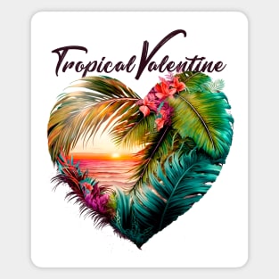 Tropical Valentine No. 3: Valentine's Day in Paradise Magnet